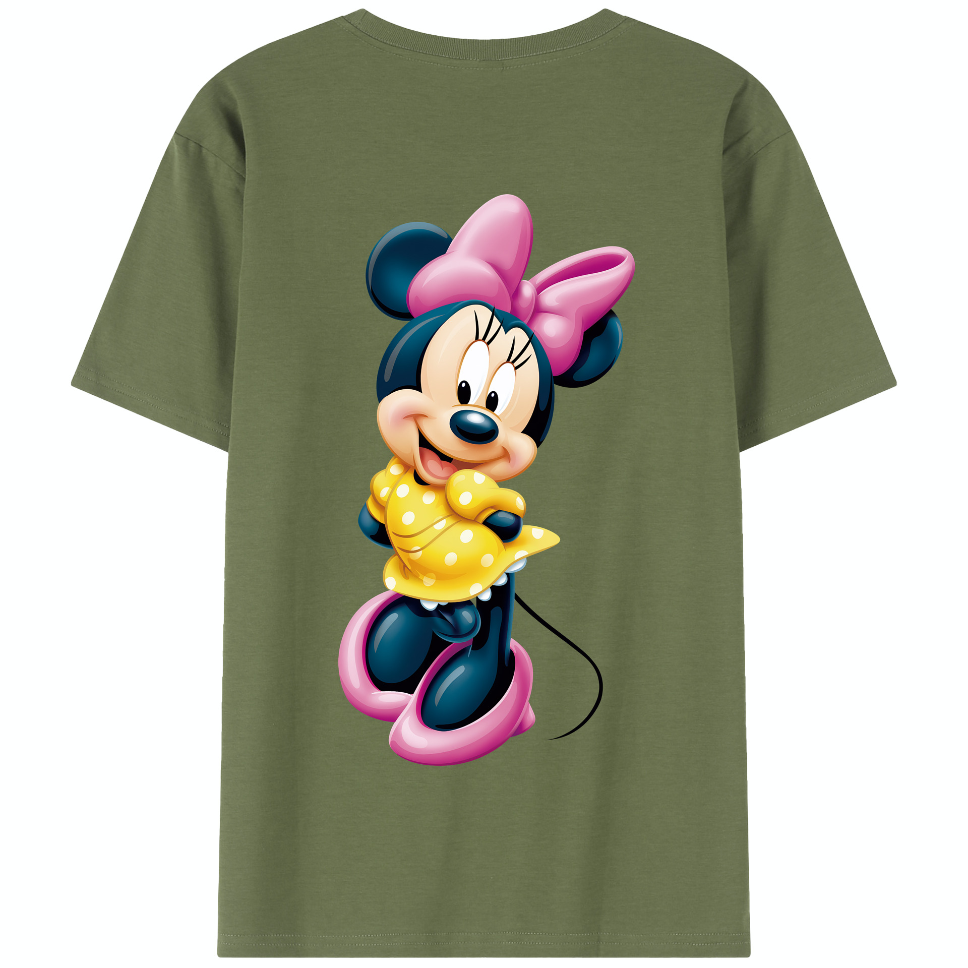 （画像用） ミッキーマウス Mickey Mouse 綿100％半袖Tシャツ（背面プリント）